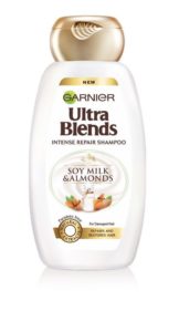 Garnier Ultra Blends Soy Milk and Almonds Shampoo, 340ml