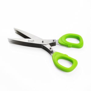 LMS Stainless Steel 5 Blades Herb Scissor, Multicolour