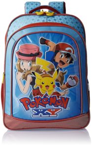 Pokemon Polyester 18 Inch Blue and Red Children's Backpack