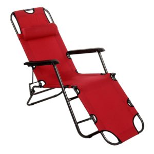 Story@Home Folding Portable Lounge Chair, Red