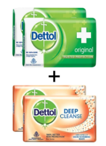 Dettol Original Soap - Free Dettol Deep Cleanse Soap