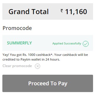 paytm summerfly code