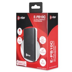 Amazon - Buy Enter E-PB10C Ultra Compact Power Bank (Battery Capacity 10000 mAh)  at Rs 744