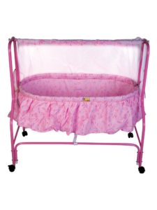 Amazon - Buy Mee Mee Baby Cradle With Swing and Mosquito Net (Pink) at Rs. 2254