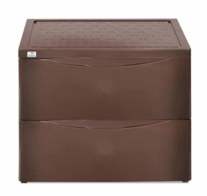 Amazon - Buy Nilkamal Chester Storage Unit with 2 Drawers (Weather Brown) at Rs 1575