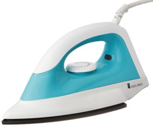 Amazon - Buy Solimo 1000-Watt Dry Iron (White and Turquoise)  at Rs 349