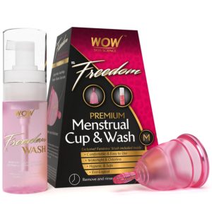 Amazon - Buy Wow Freedom Reusable Menstrual Cup and Wash Pre Childbirth - Medium (Under 30 Years) at Rs. 499