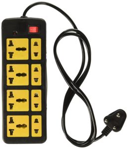 Amazon - Buy generic 8+1 Extension Cord With 1.3 Meter Wire (2 Pin & 3 Pin)(Multi color)  at Rs 118