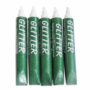 Amazon - buy Asian Hobby Crafts Glitter Sparkle Glue Tubes, Green (25ml, Pack of 5) at Rs 78 only