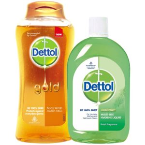 Dettol Bodywash Classic Clean - 250 ml with Dettol Regular Multi Hygiene Liquid - 500 ml