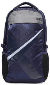 HRX by Hrithik Roshan Unisex Navy Blue Geometric Big-X Backpack