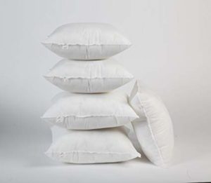 Pepperfry - Buy White Polyester 16 x 16 Inch Non Woven Cushion Inserts - Set of 5 by Zikrak Exim at Rs 289