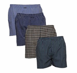 Amazon - buy SUPER DEAL BAZZAR STORE Checkered Men's Boxer - (Size:- Free, Pack of 4) at Rs 219 only