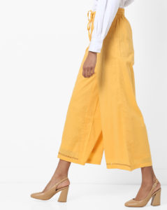 AJIO- Buy Palazzo Pants with Drawstring Waist at Rs 200