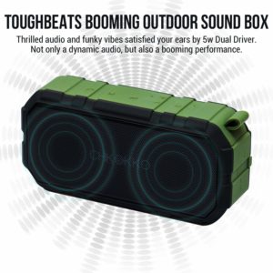 Amaozn - Buy Chkokko Toughbeats TB406 Waterproof Bluetooth Wireless Portable Speakers with Dual Drivers (Green) at Rs 1099 only