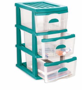 Amazon - Buy Cello Organiser 3 Drawer Storage Chest (Peacock and Transparent)  at Rs 987