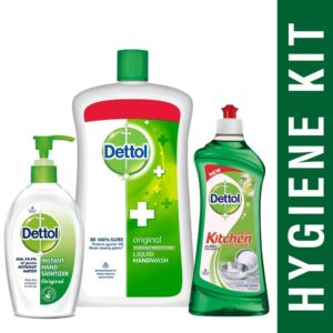 Amazon-Buy Dettol Handwash-900 ml+Dettol Sanitizer-200 ml & Dettol Kitchen Gel-750 ml at Rs 373