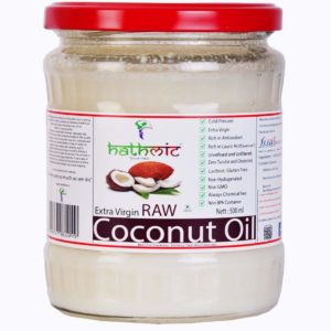 Amazon - Buy Hathmic Raw Extra Virgin Cold Pressed Coconut Oil, 500ml  at Rs 342