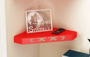 Amazon- Buy Home Sparkle Sh824 Wall Shelf (Lacquer Finish, Red) at Rs 214