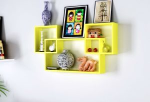 Amazon - Buy Home Sparkle Wooden Mozaic Shelf (Yellow)  at Rs 531