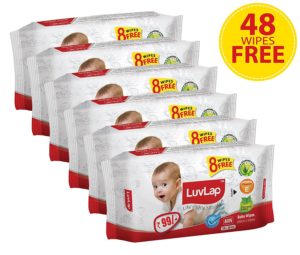 Amazon- Buy Luvlap Paraben Free Baby Wet Wipes at Rs 356