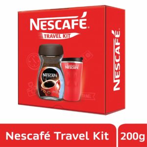 Amazon - Buy Nescafe Limited Edition Travel Kit, Red, 200g with Jar Inside at Rs 519 only