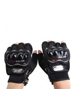 Amazon - Buy Probiker Half Finger Motorcycle Riding Gloves (Black, XL)  at Rs 265 only