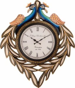 Amazon - Buy RoyalsCart Peacock Hancrafted Analog Wall Clock at Rs 446