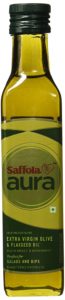 Amazon - Buy Saffola Aura Extra Virgin Olive & Flaxseed Oil, 250ml at Rs. 100