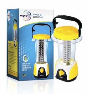 Amazon - Buy Wipro Coral Rechargeable Emergency Light (Yellow)  at Rs 656