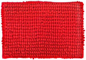 Amazon- Buy Skipper Shaggy Solid Polyester Bath Mat - 24"x16", Red at Rs 116