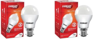 Flipkart - Buy Eveready 7 W B22 LED Bulb  (White, Pack of 2) at Rs 128 only