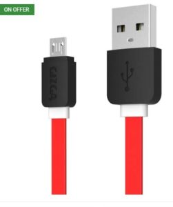 Gizga Essentials Tangle-Free (1 meter3.2 Feet) Fast Charging USB Cable at rs.99