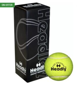 Headly Light Cricket Tennis Ball (Pack of 3, Yellow) at rs.75