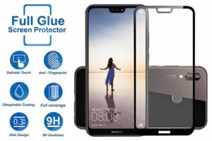 (Loot) Amazon - Buy Huawei P20 Lite Tempered Guard - Kohinshitsu Premium Edge to Edge Full Glue Tempered Glass Screen Protector for Huawei P20 Lite - Black Color at Rs. 9