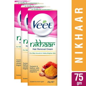 Amazon - Buy Veet Nikhaar Hair Removal Cream for All Skin Types - 25 g (Pack of 3) at Rs. 116