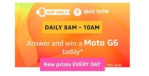 amazon quiz moto g6