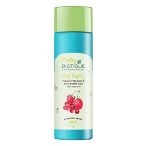 Amazon - Buy Biotique Bio Berry Sensitive Mommy and Baby Bubble Bath, 190 ml at Rs. 90