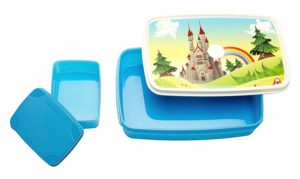 Amazon- Buy Signoraware Castle Plastic Lunch Box Set, 2-Pieces, Blue at Rs 155