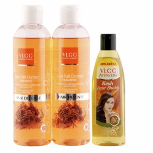 Amazon- Buy VLCC Hair Fall Control Shampoo (Buy 1 Get 1) and Ayurveda Hair Oil Combo at Rs 212