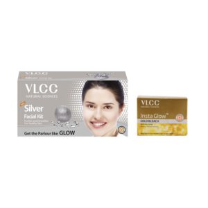 Amazon- Buy VLCC Silver Facial Kit and Insta Glow Bleach Combo at Rs 144