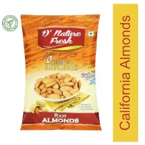 D NATURE FRESH RAW CALIFORNIA ALMONDS 200GMS PACK OF 2