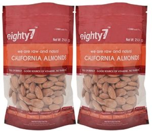 Eighty7 California Almonds - Pack of 2(250 gms Each), 500g 