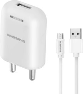 Flipkart- Buy Ambrane AWC-38 2.1A Fast Charger with Charge & Sync USB Cable at Rs 199