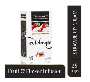 TE-A-ME Strawberry Cream Herbal Infusion Tea,ICE TEA,Tea Bags (Pack of 25) at rs.112