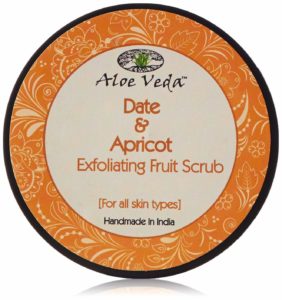 Amazon- Buy Aloe Veda Dates, Apricot and Cane Sugar Exfoliating Fruit Scrub, 100g at Rs 211