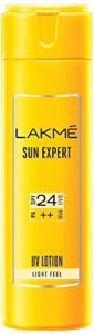 Amazon- Buy Lakme Sun Expert SPF 24 PA ++ UV Lotion, 120ml at Rs 220