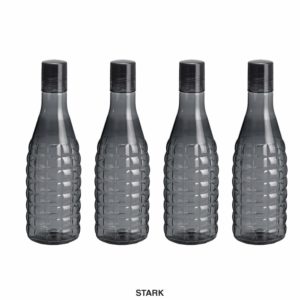 Amazon- Buy Steelo Stark Plastic Water Bottle, 1 Litre, Set of 4, Grey at Rs 212