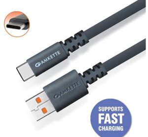 Amkette Charge Pro Long Type C to USB A Cable at rs.236