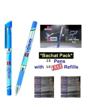 Cello Simply Butterflow - 10 Pcs Pen With 10 Pcs Free Refill at rs.9